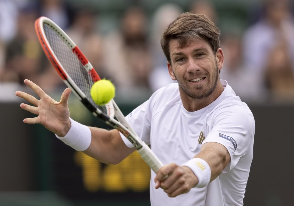 Cameron Norrie Wimbledon 2025 match DRONE