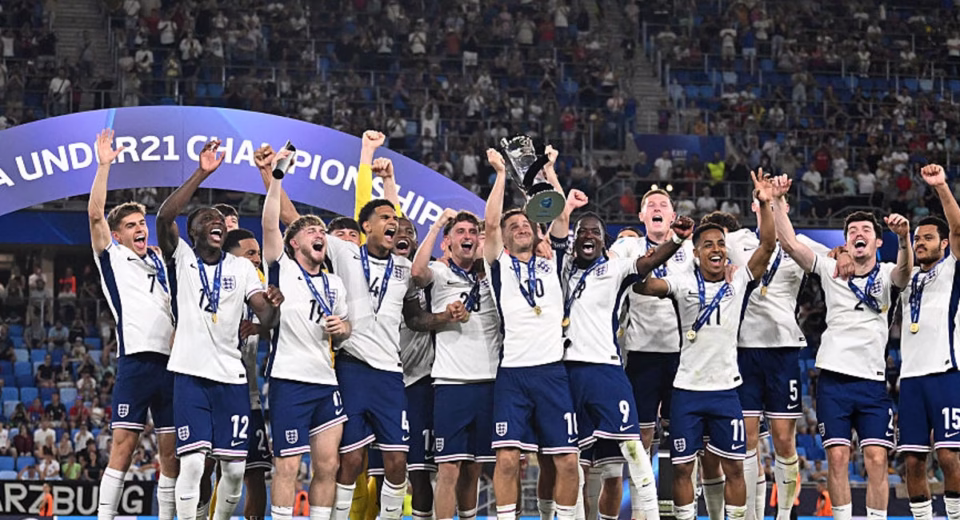 england u21 euros final victory DRONE