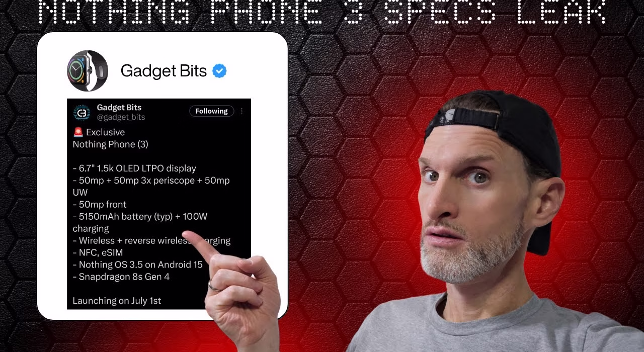 nothing phone 3 leaked specs camera battery charging DRONE