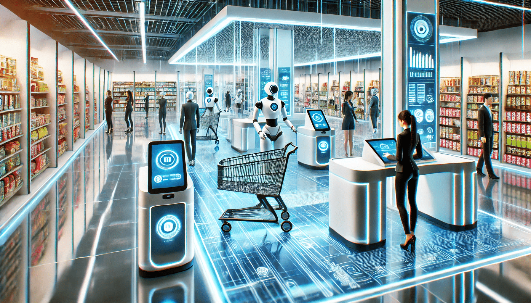 smart retail robots self checkout