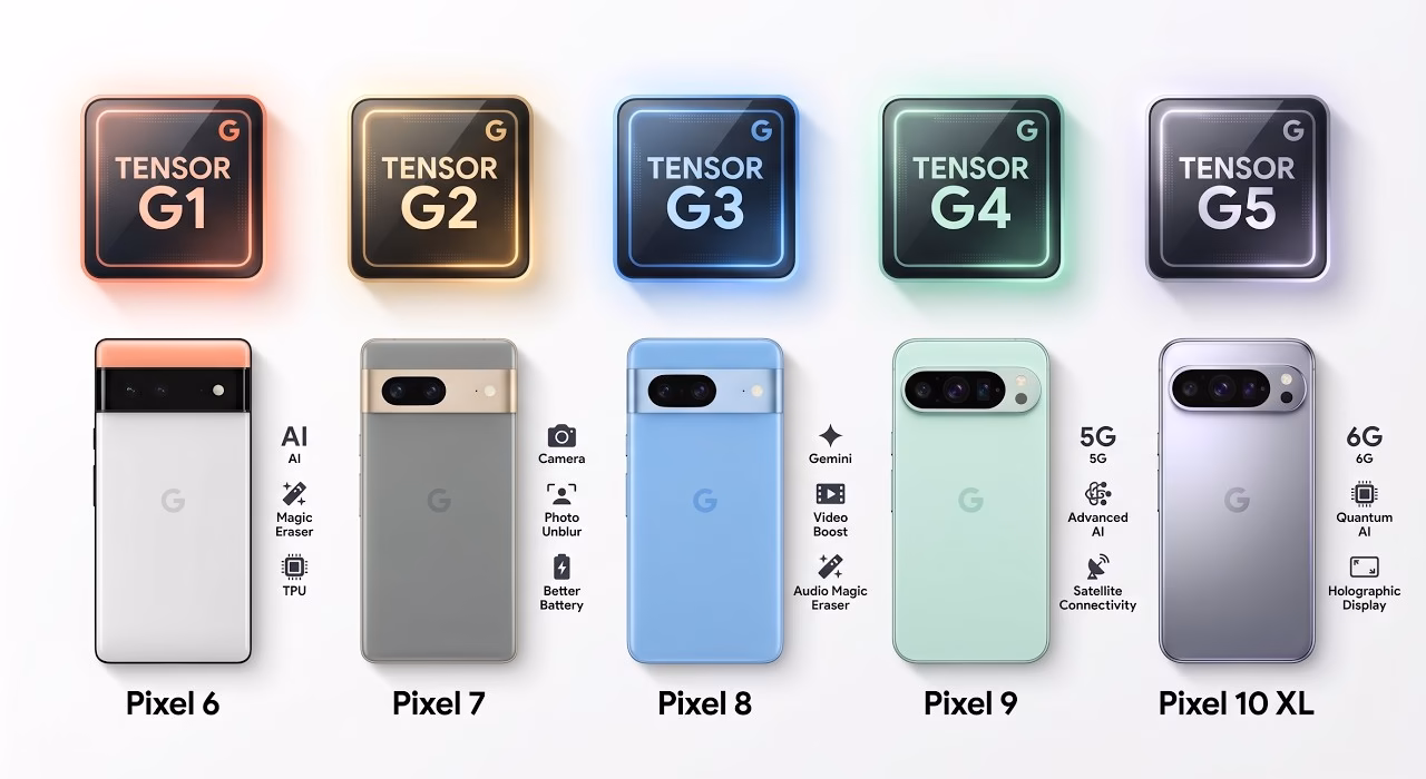 google tensor g6 chip on-device agi features